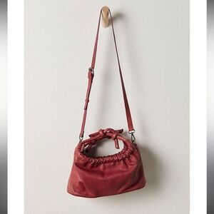 Free People Head Over Heels Leather Crossbody Bag in Red
